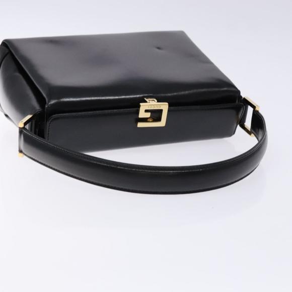 GUCCI Hand Bag Leather Black Gold 000 1448 1269 Auth ep9909 - Picture 7 of 16